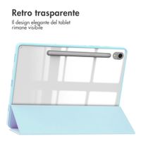 imoshion Coque tablette rigide Trifold Samsung Galaxy Tab S9 11.0 pouces - Bleu clair