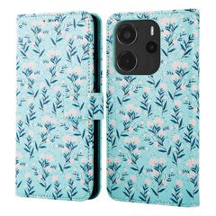imoshion Étui de téléphone portefeuille Design Xiaomi Redmi Note 14 (4G) - Blue Flowers
