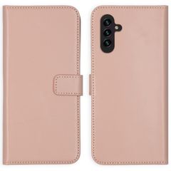 Selencia Étui portefeuille en cuir véritable Samsung Galaxy A13 (5G) / A04s - Dusty Pink