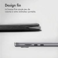 Accezz Leather Pochette ordinateur Apple MacBook 16 pouces - Noir