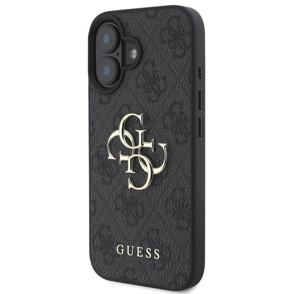 Guess Coque 4G Metal Logo Backcover Apple iPhone 16 - Noir