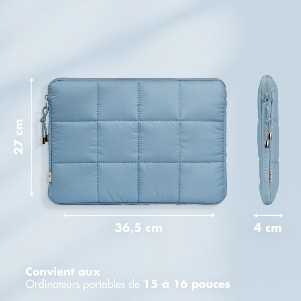 Selencia Pochette ordinateur Puffy 15-16 pouces - Slate Blue