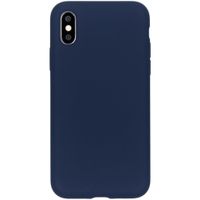 Accezz Coque Liquid Silicone iPhone Xs / X - Bleu