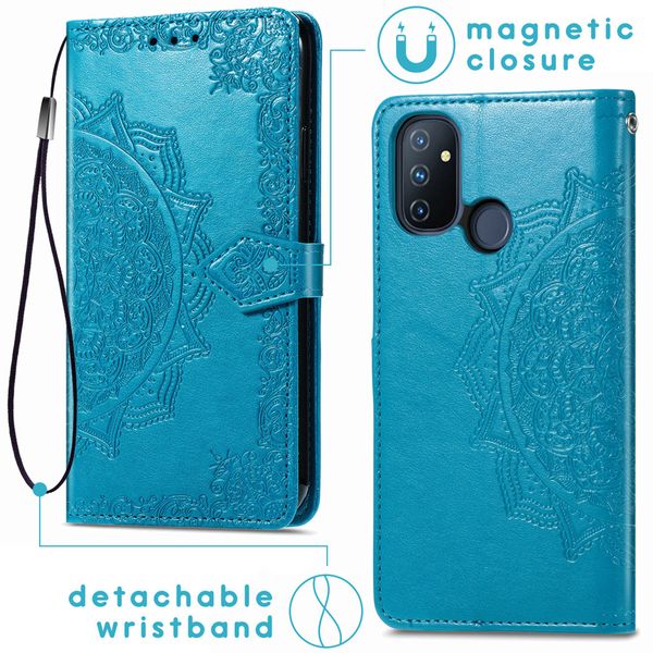 imoshion Etui de télephone Mandala OnePlus Nord N100 - Turquoise