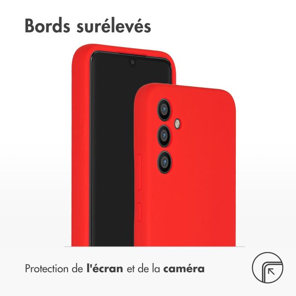 Accezz Coque Liquid Silicone Samsung Galaxy A34 (5G) - Rouge