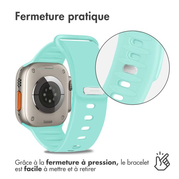 imoshion Bracelet en silicone Apple Watch Series 1-10 / SE / Ultra (2) - 42/44/45/46/49 mm - Turquoise