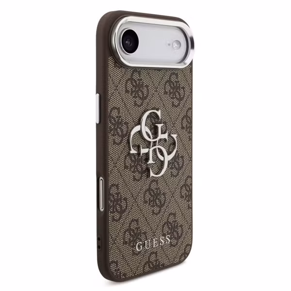 Guess Coque 4G Metal Logo Backcover Apple iPhone Air - Silver Edge - Brown