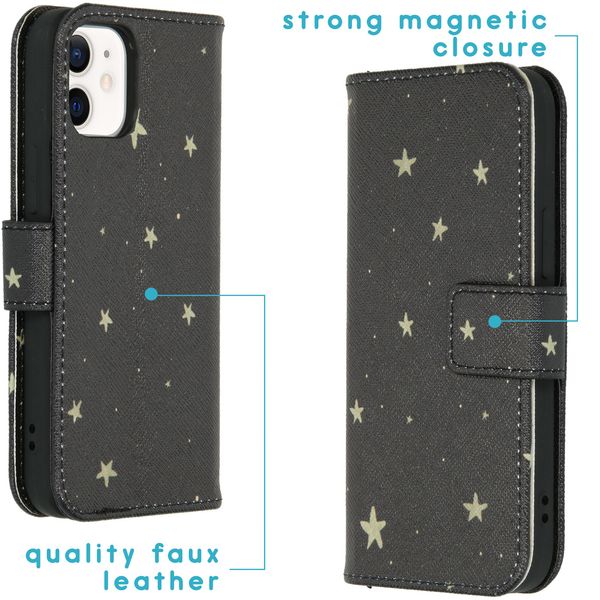 imoshion Coque silicone design iPhone 12 Mini - Stars Gold