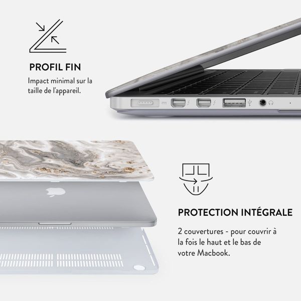 Burga Coque Rigide MacBook Pro 13 pouces (2020 / 2022) - A2289 / A2251 / A2338 - Snowstorm