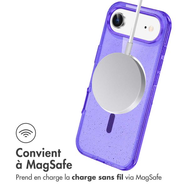 imoshion Coque Pailletée avec MagSafe Apple iPhone Air - Violet