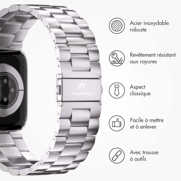 imoshion Bracelet en acier Apple Watch Series 1 á 9 / SE (38/40/41 mm) | Series 10 (42 mm) - Argent