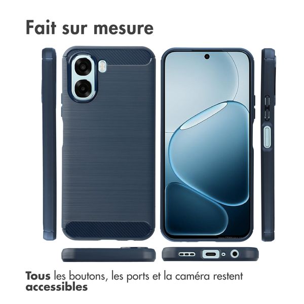 imoshion Coque Brushed Oppo A6x (4G/5G) - Bleu foncé