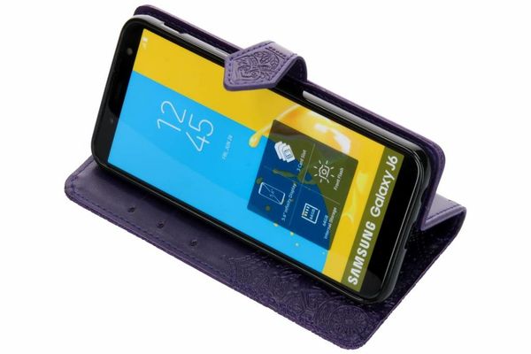 Etui de téléphone portefeuille Samsung Galaxy J6