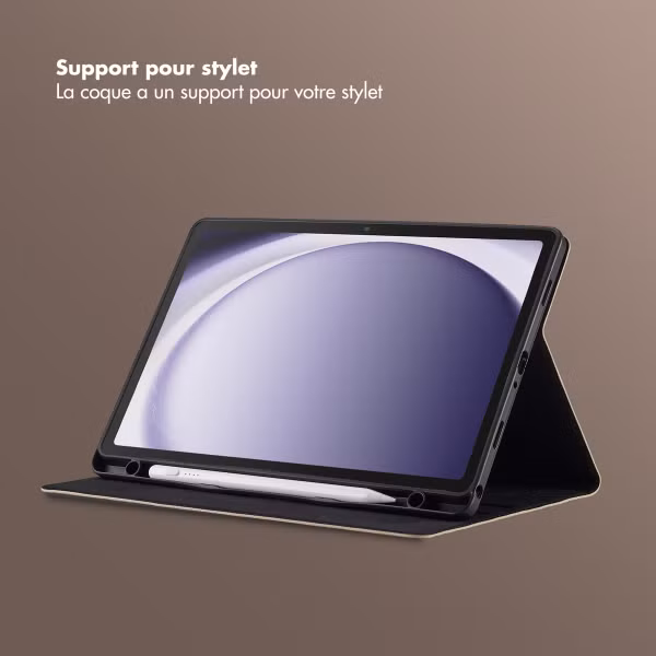 Selencia Coque tablette Riva Samsung Galaxy Tab A9 Plus - Beige