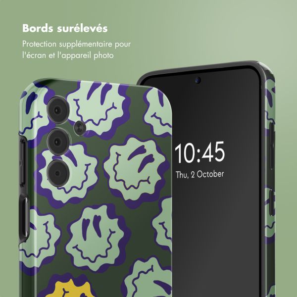 Selencia Coque arrière Vivid Samsung Galaxy A15 (5G) - Wavy Smiley Green