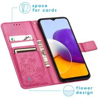 imoshion Etui de téléphone Fleurs de Trèfle Galaxy A22 (5G) - Fuchsia