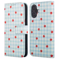 imoshion Étui de télephone portefeuille Design Apple iPhone 16 - Cherry Check
