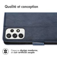 imoshion Étui de téléphone portefeuille Luxe Samsung Galaxy A53 - Bleu foncé