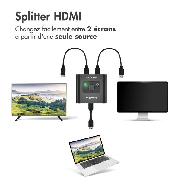 imoshion HDMI switch - 2-en-1 sortie / 1-en-2 sortie - 4K 60Hz 3D