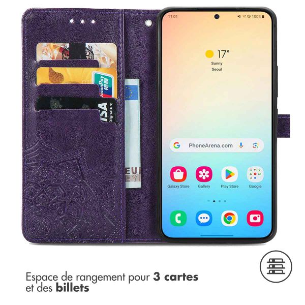 imoshion Etui de télephone Mandala Samsung Galaxy S24 / S25 - Violet