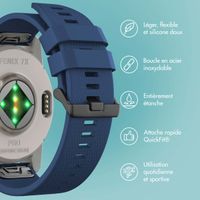 imoshion Bracelet QuickFit® en silicone  - Connexion Garmin 26 mm - Bleu foncé