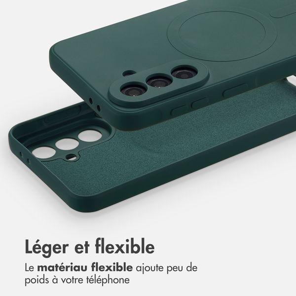 imoshion Coque Couleur avec MagSafe Samsung Galaxy A37 (5G) - Vert foncé