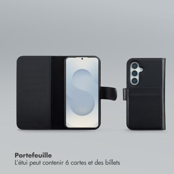 Selencia Étui portefeuille amovible Olyn avec MagSafe Samsung Galaxy S24 / S25 - Noir