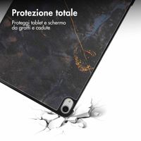 imoshion Coque tablette Design Trifold Apple iPad Air 13 pouces (2026) M4 / (2025) M3 / (2024) M2 - Black Marble