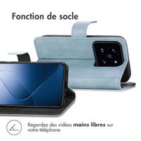 imoshion Étui de téléphone portefeuille Luxe Xiaomi 14 - Bleu clair