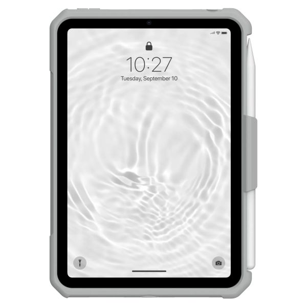 UAG Coque tablette Scout Healthcare avec support et strap Apple iPad Mini 7 (2024) / iPad Mini 6 (2021) - Blanc / Gris