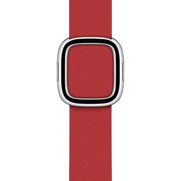 Apple Leather Band Modern Buckle Apple Watch Series 1 á 9 / SE (38/40/41 mm) | Series 10 (42 mm) - Taille L - Scarlet