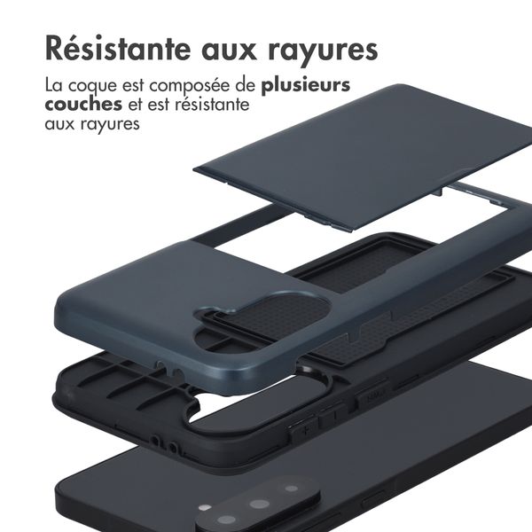 imoshion Coque arrière avec porte-cartes Samsung Galaxy A37 (5G) - Bleu foncé