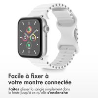 imoshion Bracelet Athletic en silicone Apple Watch Series 1 t/m 11 / SE / Ultra (44/45/46/49 mm) - Blanc