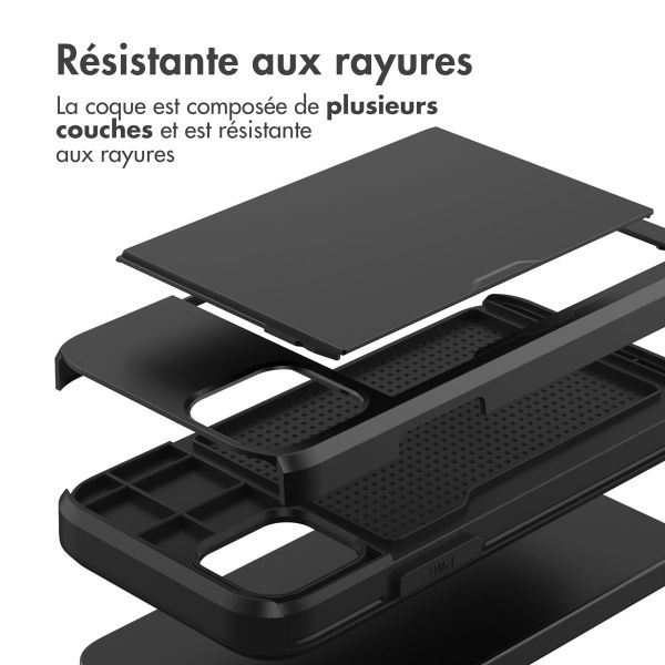 imoshion Coque arrière avec porte-cartes iPhone 12 Mini - Noir