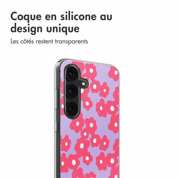 imoshion Coque design pour Samsung Galaxy S24 - Dusty Rose Blossoms