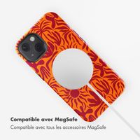 Selencia Coque arrière Vivid Tough avec MagSafe iPhone 13 - Tropical Vibes Apricot