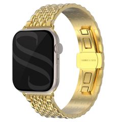 Selencia Bracelet dragon en acier Apple Watch Series 1 á 10 / SE / Ultra (2) (44/45/46/49 mm) - Or