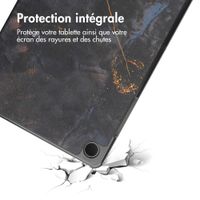 imoshion Coque tablette Design Trifold Samsung Galaxy Tab A11 Plus - Black Marble