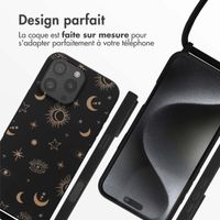 imoshion Coque design en silicone avec cordon Apple iPhone 16 Pro Max - Sky Black