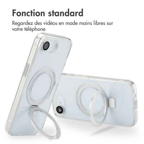 Accezz Coque Ring Stand avec MagSafe Apple iPhone 16e - Transparent