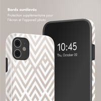 Selencia Coque arrière Vivid Tough iPhone 11 - Beige Zigzag