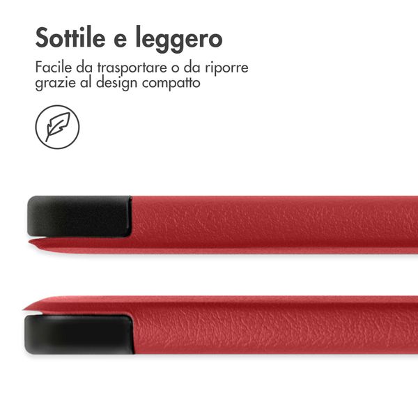 imoshion Coque tablette Trifold Apple iPad 9 (2021) 10.2 pouces / iPad 8 (2020) 10.2 pouces / iPad 7 (2019) 10.2 pouces - Rouge
