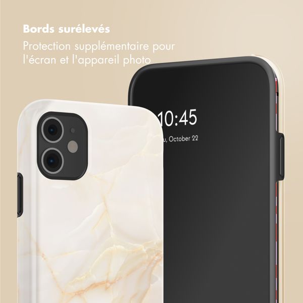 Selencia Coque arrière Vivid Apple iPhone 11 - Golden Beige Marble