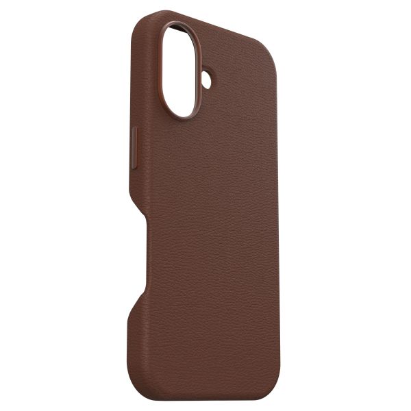 OtterBox Coque en cuir de cactus Symmetry MagSafe Apple iPhone 16 - Rich Adobe Brown