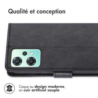 imoshion Étui de téléphone portefeuille Luxe OnePlus Nord CE 2 Lite 5G - Noir