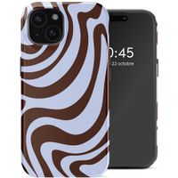 Selencia Coque arrière Vivid Apple iPhone 15 - Dream Swirl Chocolate