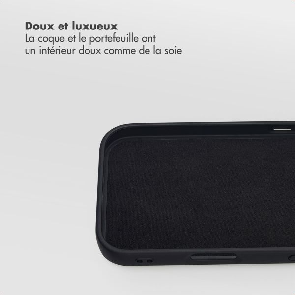 Selencia Étui portefeuille amovible Olyn avec MagSafe Apple iPhone 17 Pro - Noir