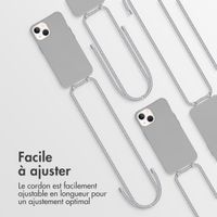 imoshion Coque de couleur avec cordon amovible Apple iPhone 13 - Gris