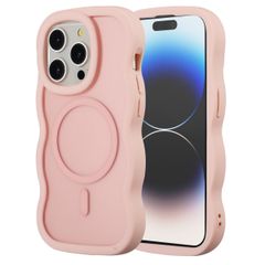 Selencia Coque arrière Wavy avec MagSafe Apple iPhone 14 Pro - Soft Pink
