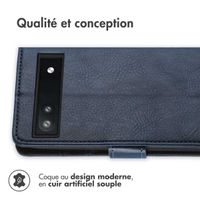 imoshion Étui de téléphone portefeuille Luxe Google Pixel 6a - Bleu foncé